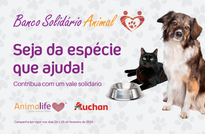 Auchan volta a associar-se à Animalife no combate ao abandono e maus tratos de animais  